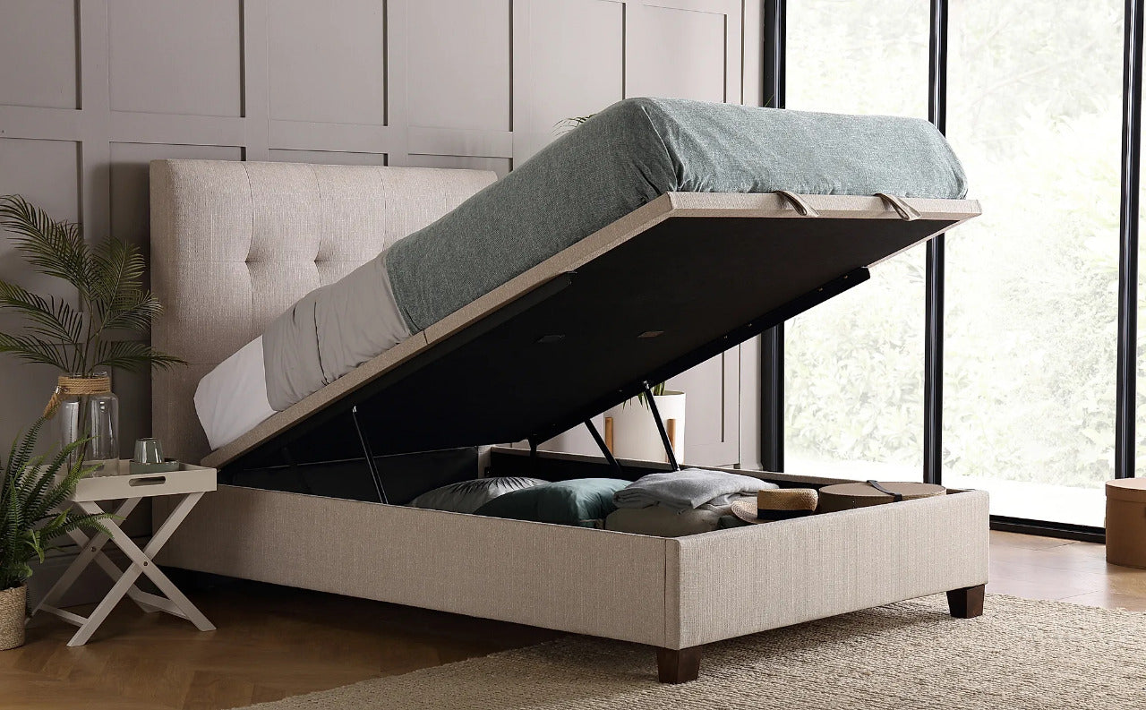 Double Bed: Worth Walk Fabric Double Bed
