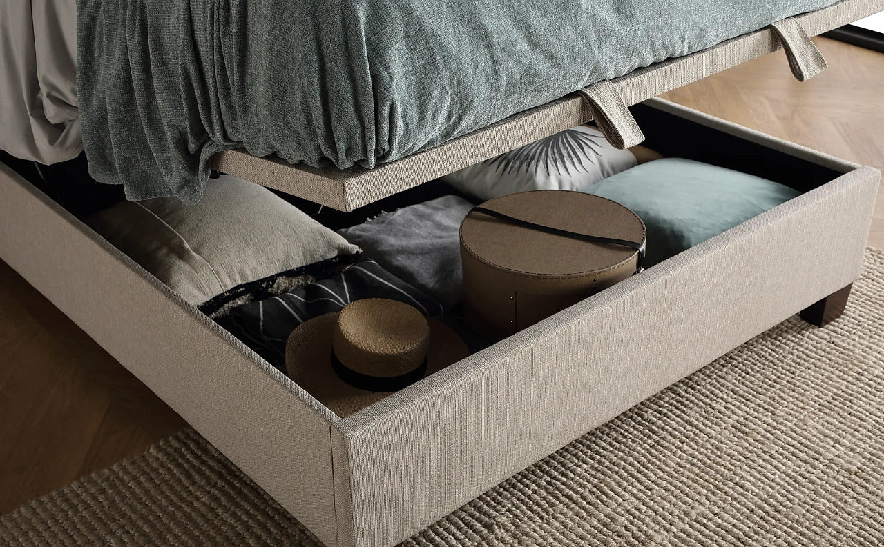 Double Bed: Worth Walk Fabric Double Bed