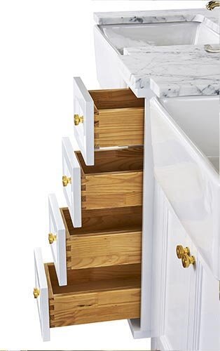 Double Sink Vanities: 60" Double Bathroom Vanity Set