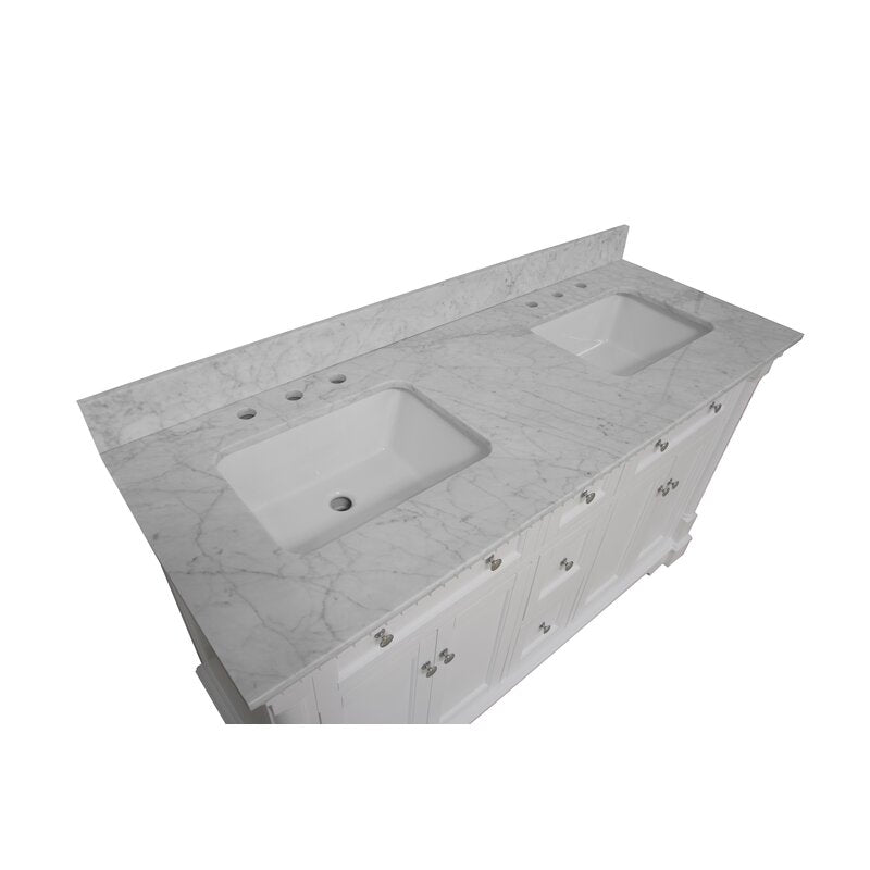 Double Sink Vanities: 60" Double Bathroom Vanity Set