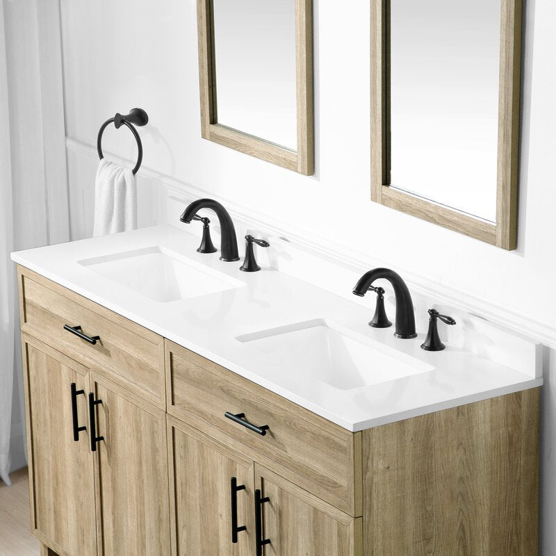 Double Sink Vanities: 60" Double Bathroom Vanity Set