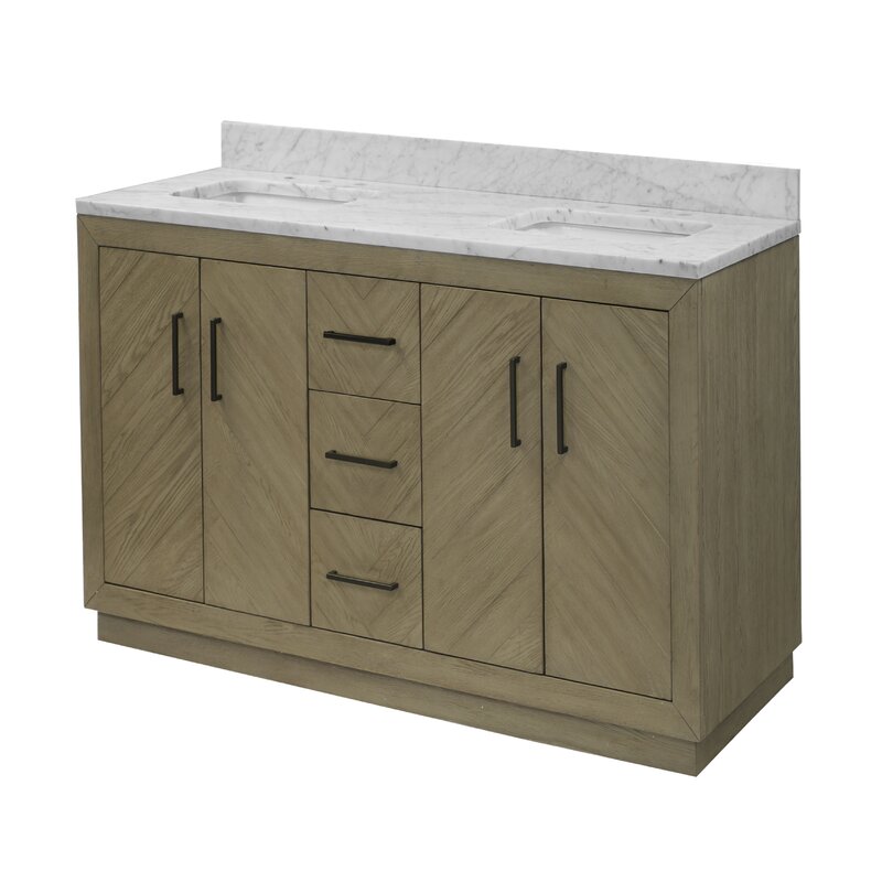 Double Sink Vanities: 60" Double Bathroom Vanity Set