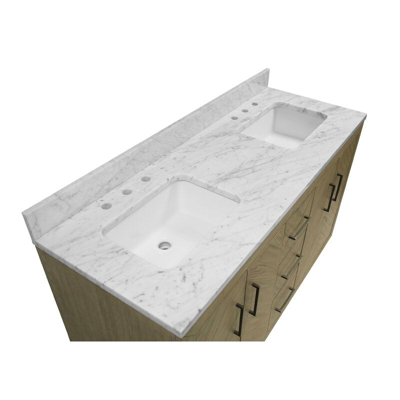 Double Sink Vanities: 60" Double Bathroom Vanity Set