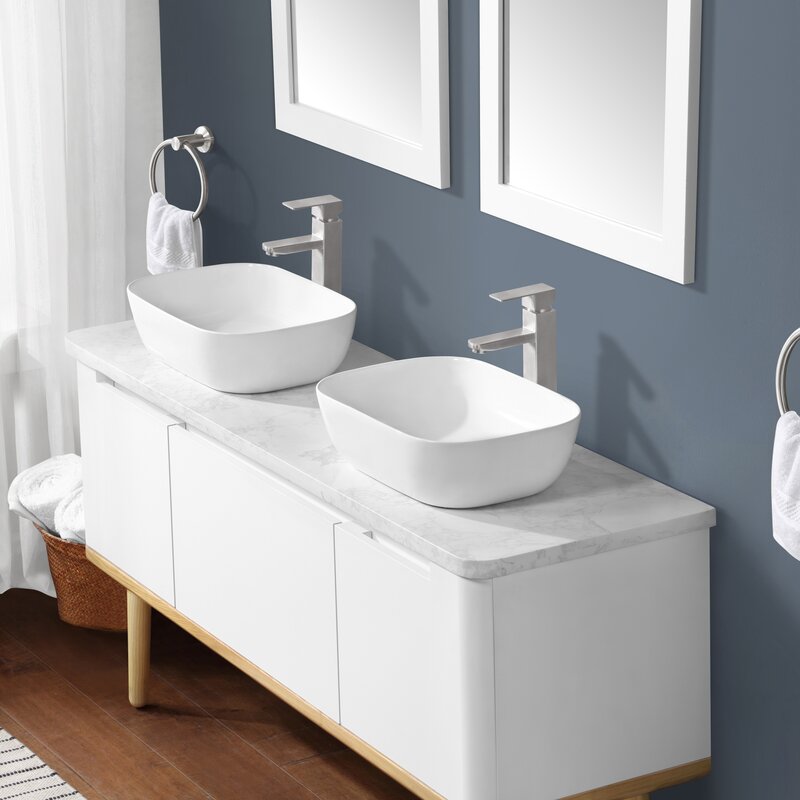 Double Sink Vanities: 60" Double Bathroom Vanity Set