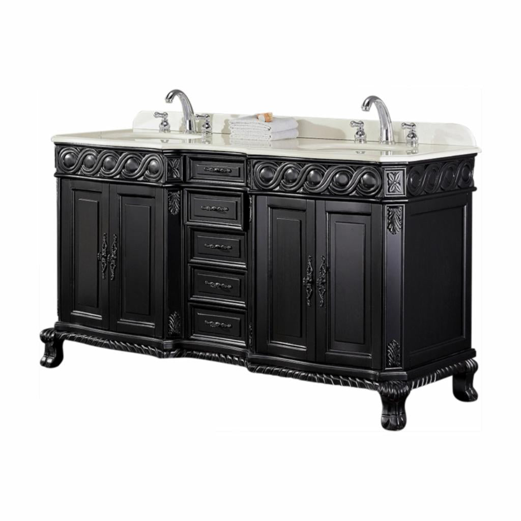 Double Sink Vanities: 60 in. Double Bathroom Vanity