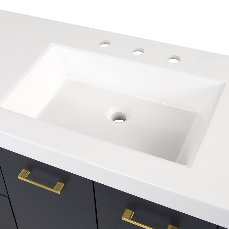 Double Sink Vanities: 61" Double Bathroom Vanity Set