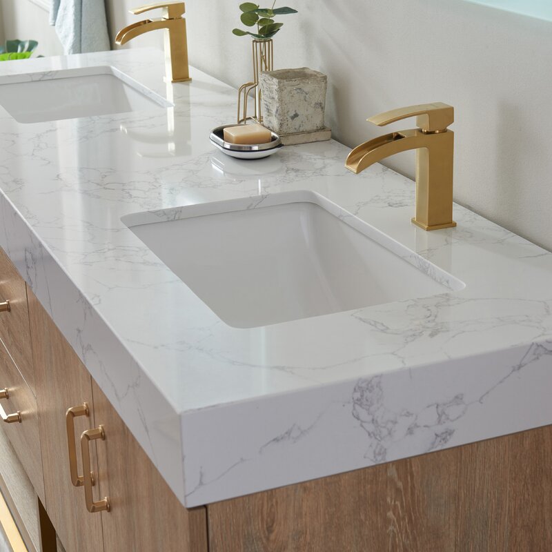 Double Sink Vanities: 72" Double Bathroom Vanity Set