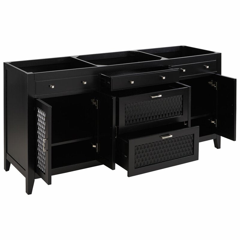 Double Sink Vanities: 73" Double Bathroom Vanity Set