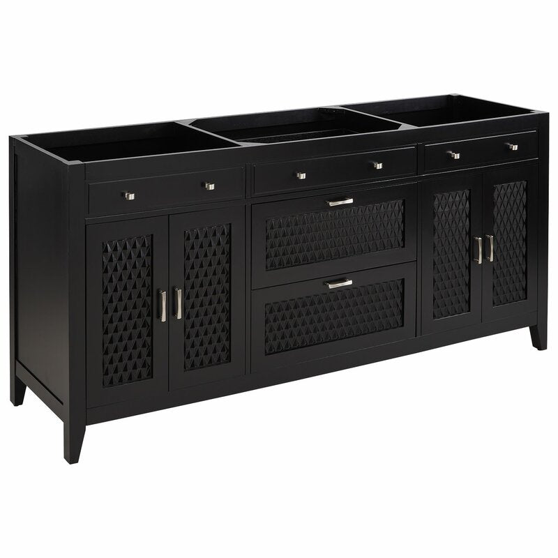 Double Sink Vanities: 73" Double Bathroom Vanity Set