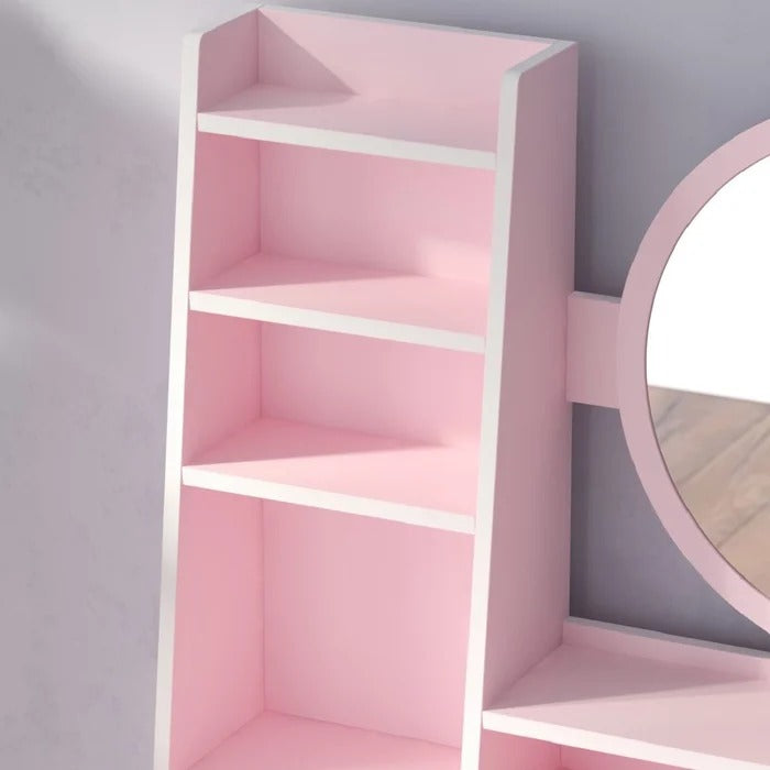 Dressing Table: 31.5'' Wide Vanity Set with Stool and Mirror