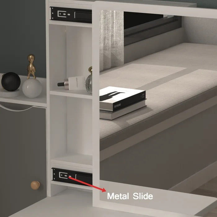 Dressing Table: 33'' Wide Vanity Set with Stool and Mirror