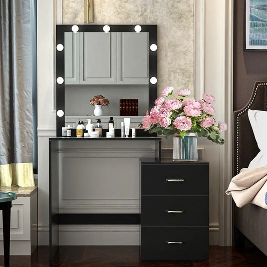 Dressing Table: 39.5'' Wide Vanity with Mirror