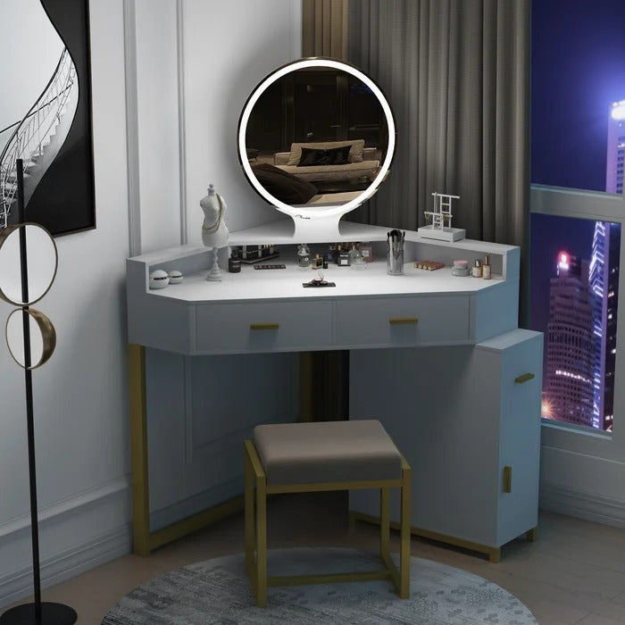 Dressing Table: 40'' Wide Corner Vanity