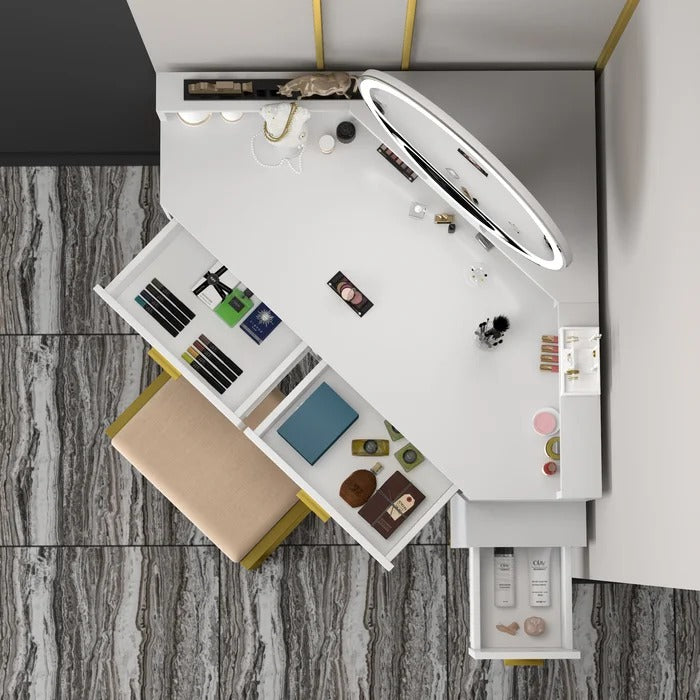 Dressing Table: 40'' Wide Corner Vanity