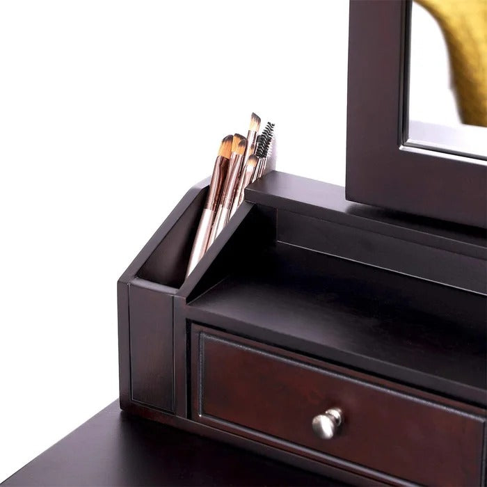 Dressing Table: 43'' Wide Vanity Set with Stool and Mirror