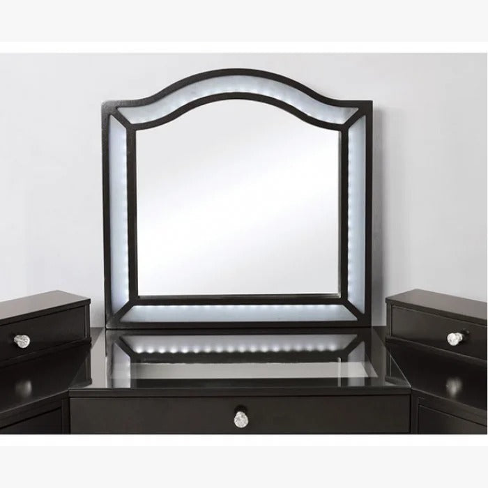 Dressing Table: 74.38'' Wide Vanity Set with Stool and Mirror