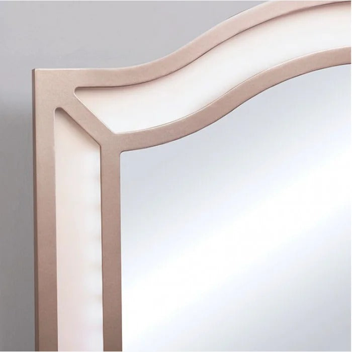 Dressing Table: 74.38'' Wide Vanity Set with Stool and Mirror