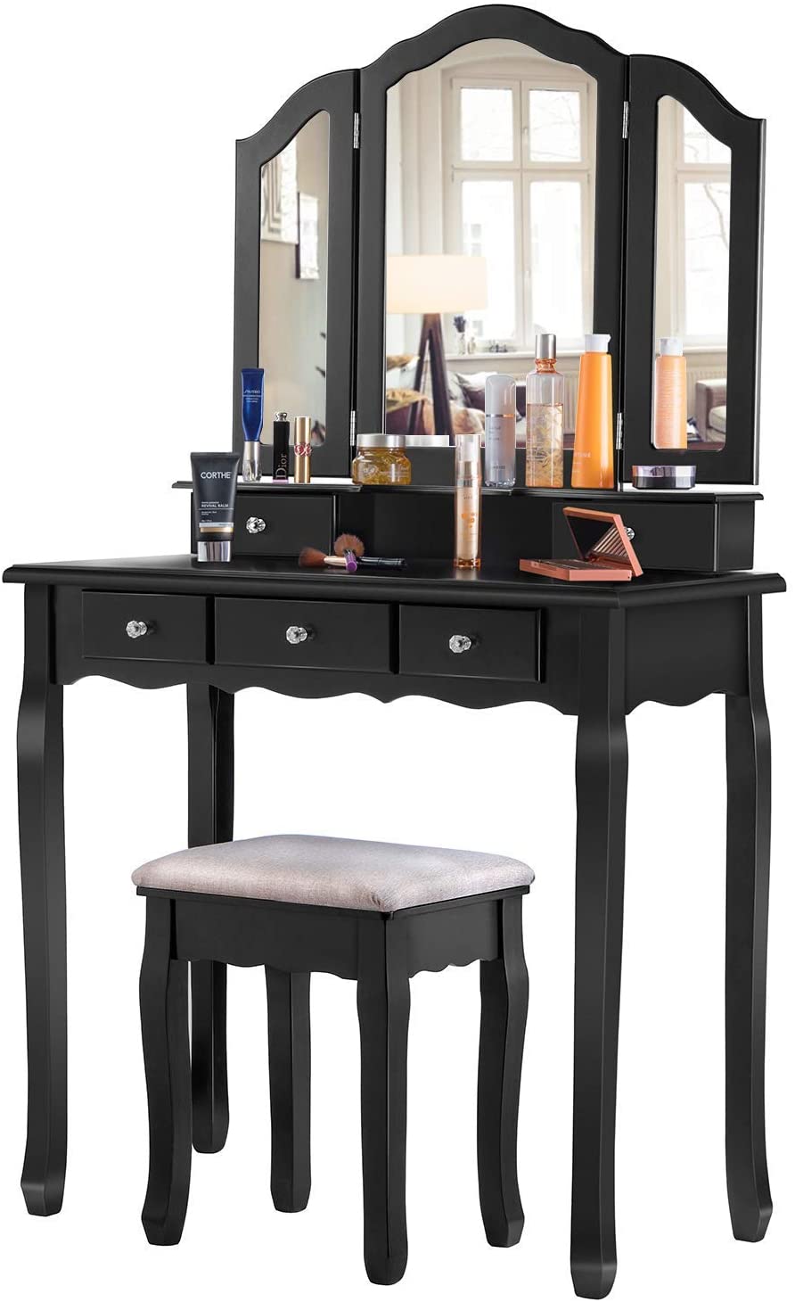 Dressing Table: Black Dressing Table
