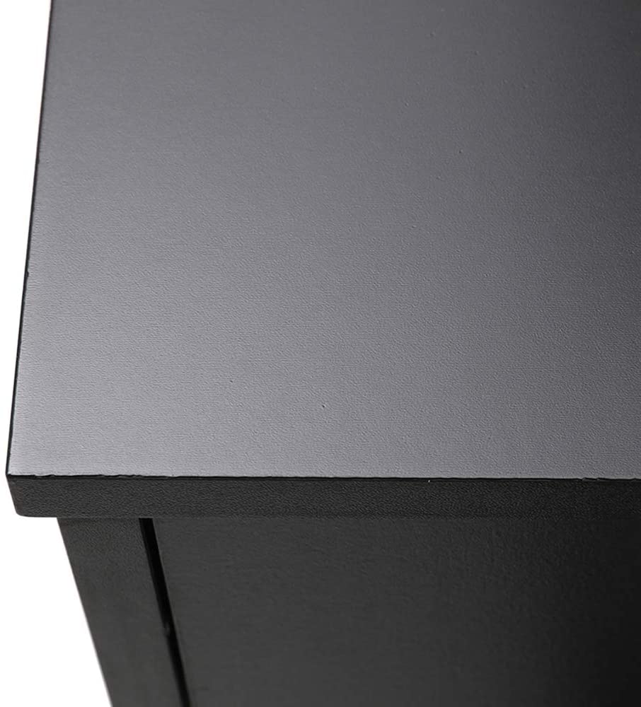 Dressing Table: Black Vanity Table Set with 10 Light Bulbs