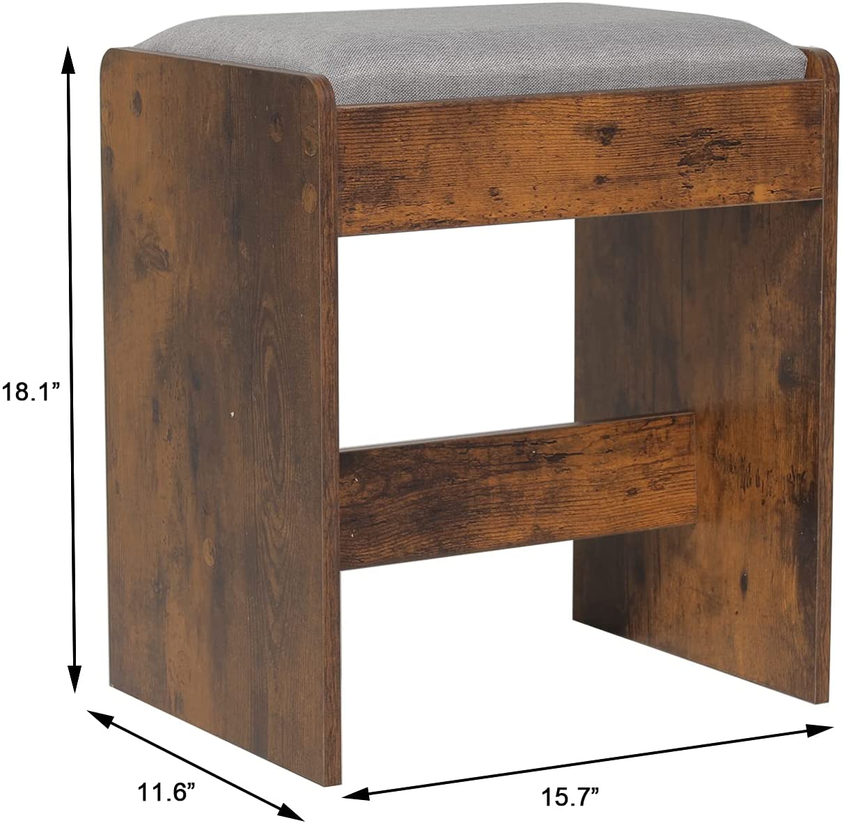 Dressing Table: Black, Brown, White Dressing Table