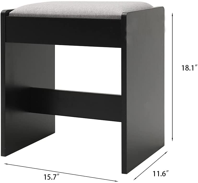 Dressing Table: Black, Brown, White Dressing Table