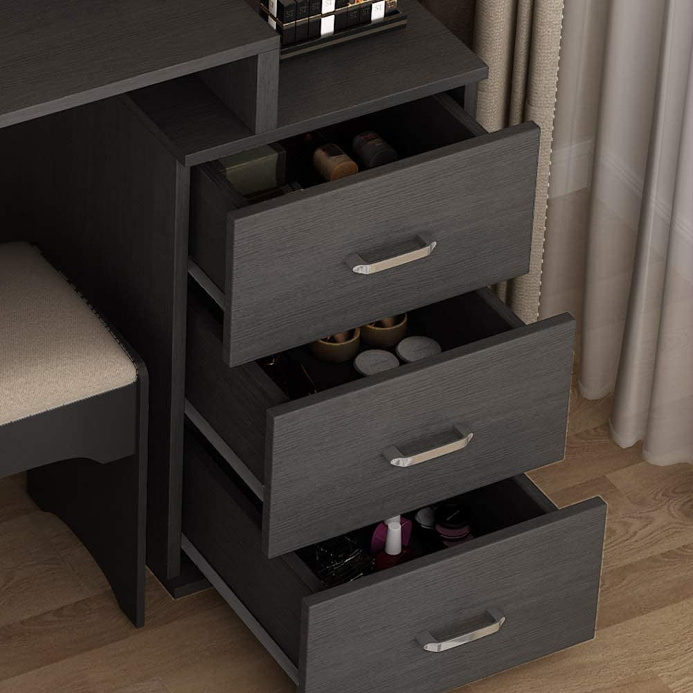 Dressing Table: Dresser Desk for Women, Girls, Bedroom(Black)
