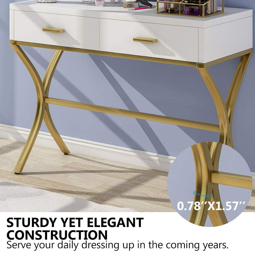 Dressing Table : Vanity Dressing Table with 9 Lights and 2 Drawers