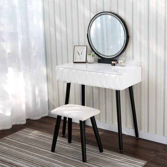 Dressing Table Vanity Makeup Table with Free Make-up Organizer
