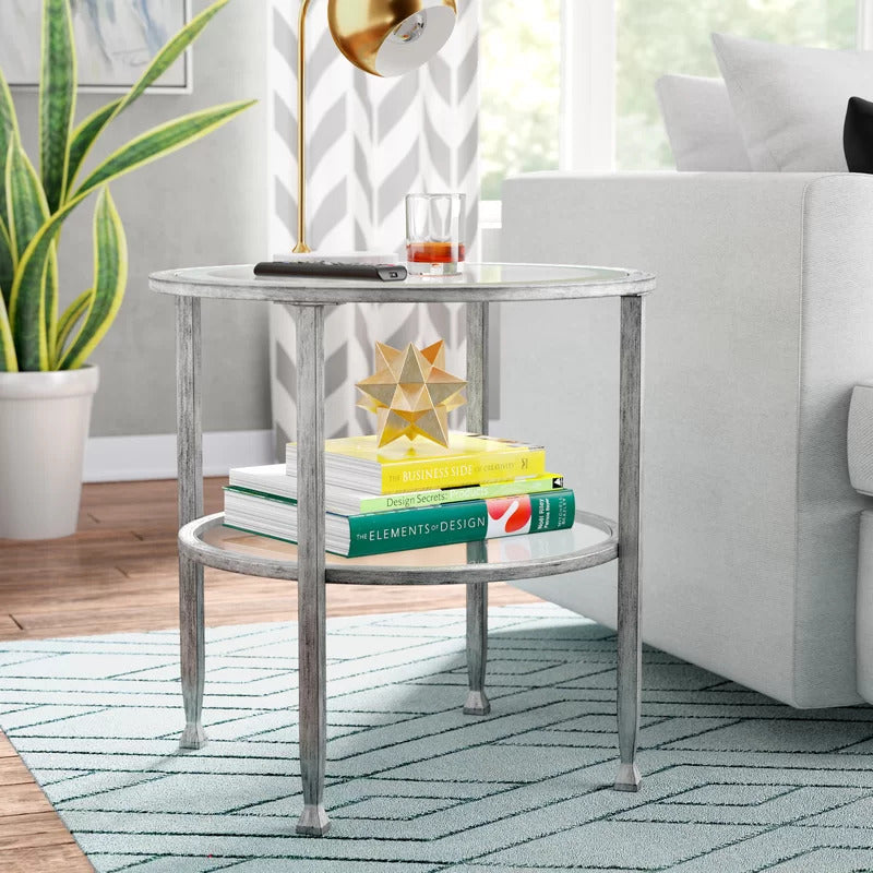 End Table SID Glass End Table