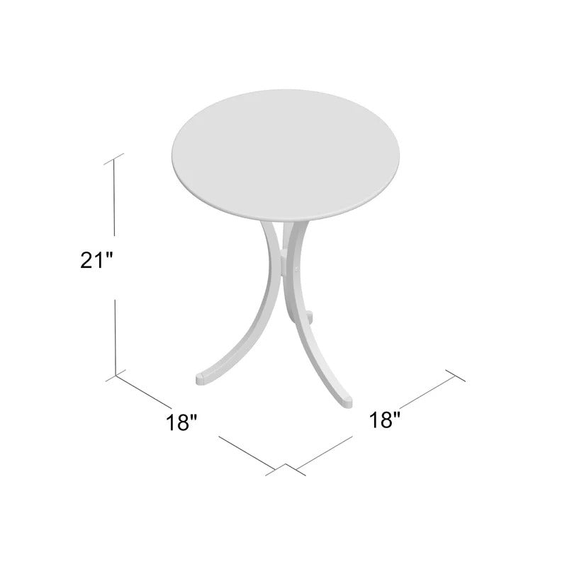End Tables: Glass Pedestal End Table