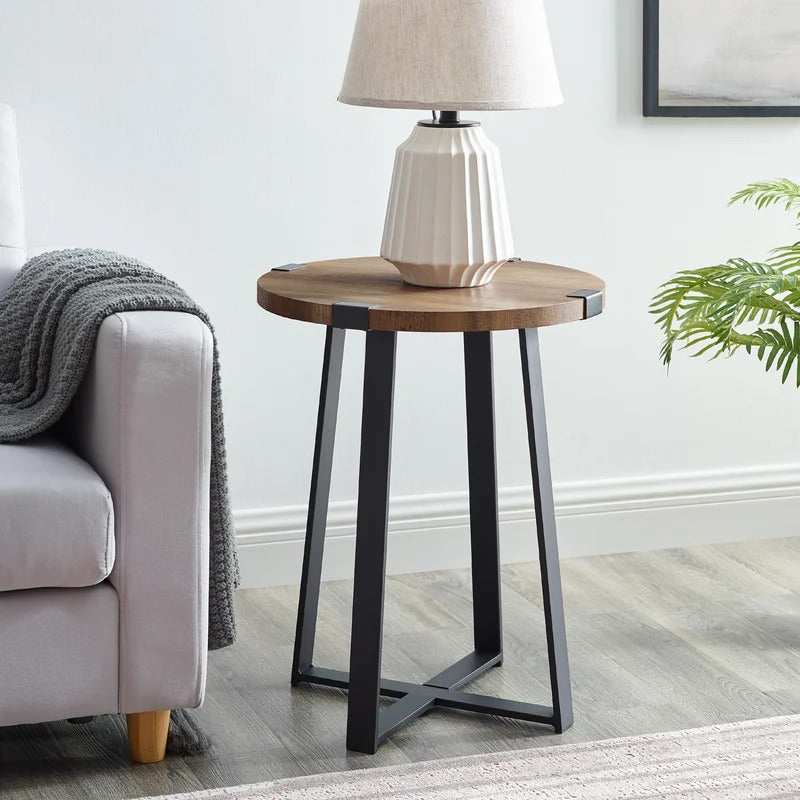 End Tables: Unique Cross Legs End Table