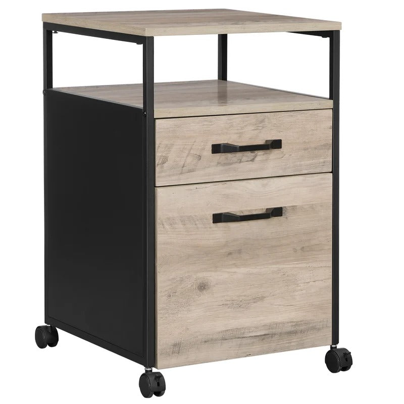 Filing Cabinet : 2-Drawer Mobile Vertical File Cabinet