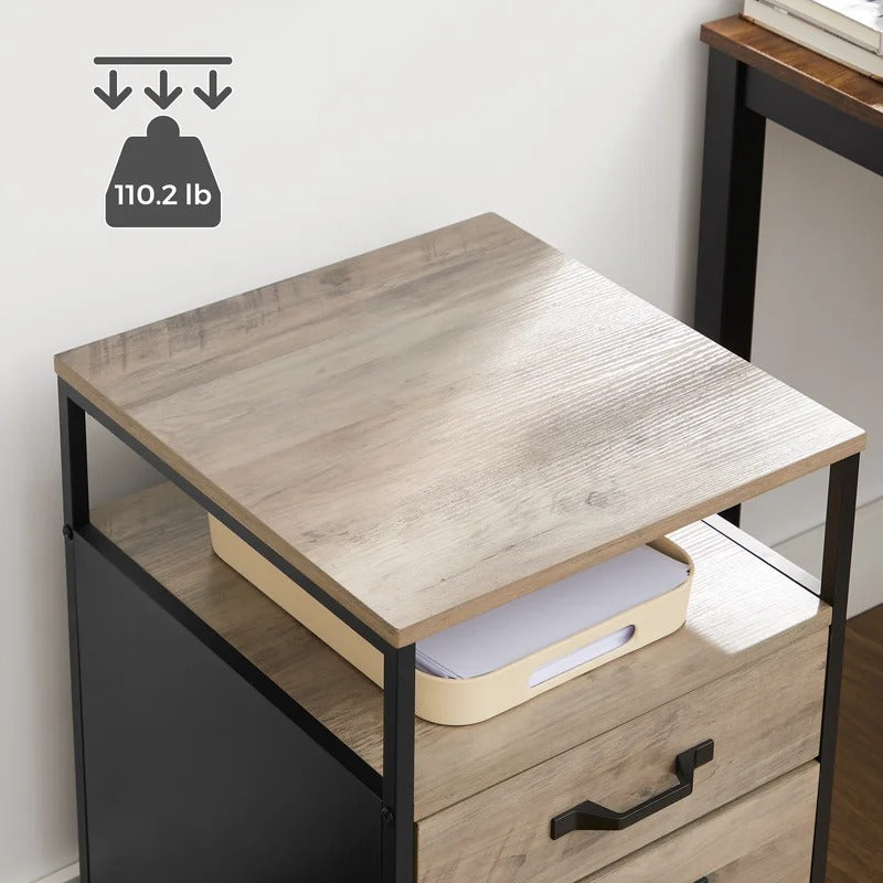 Filing Cabinet : 2-Drawer Mobile Vertical File Cabinet