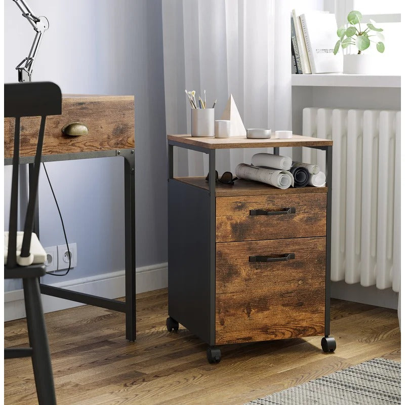 Filing Cabinet : 2-Drawer Mobile Vertical File Cabinet