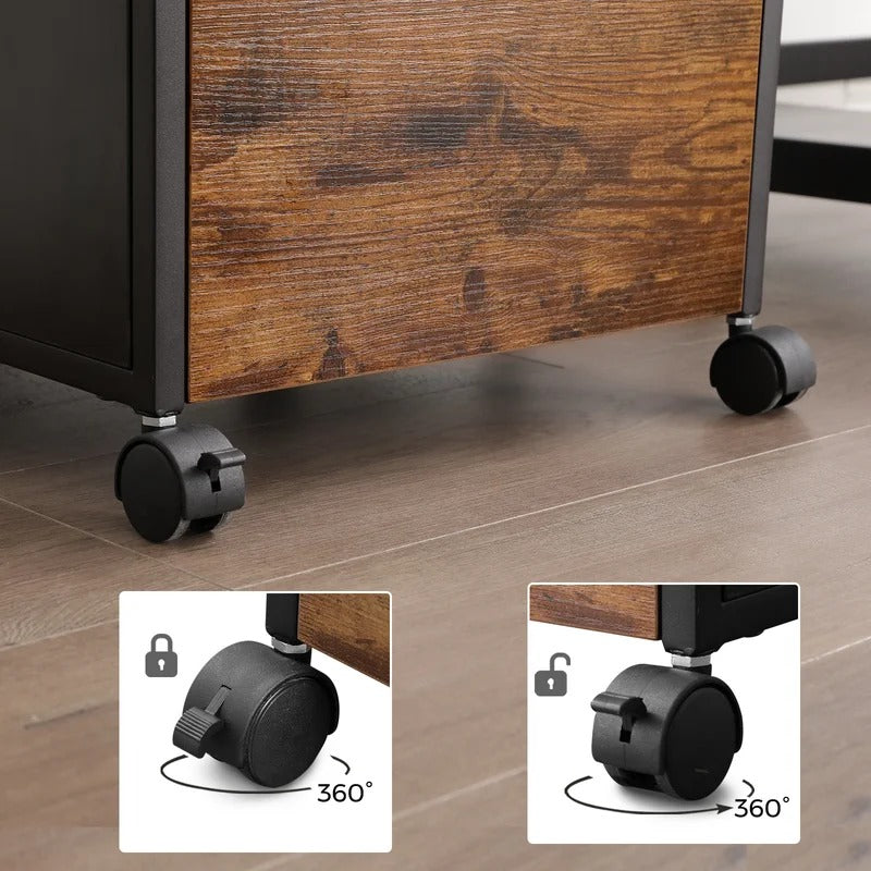 Filing Cabinet : 2-Drawer Mobile Vertical File Cabinet