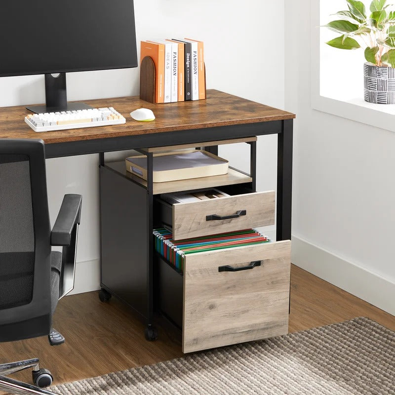 Filing Cabinet : 2-Drawer Mobile Vertical File Cabinet