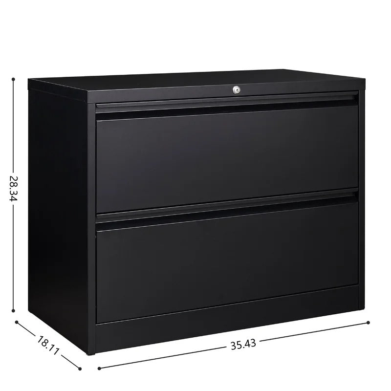 Filing Cabinet : 35.43'' Wide 2 -Drawer Steel Lateral File Cabinet