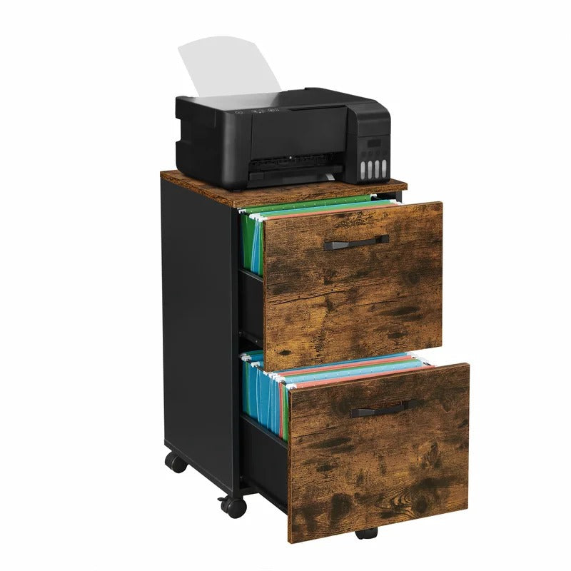 Filing Cabinet : Cam 2-Drawer Mobile Vertical File Cabinet