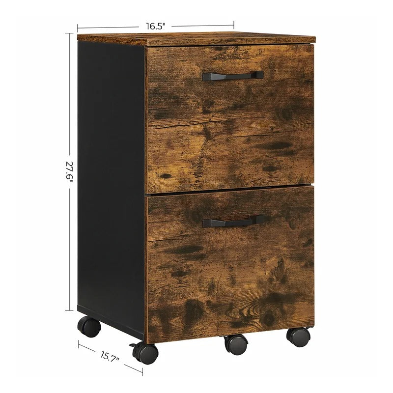 Filing Cabinet : Cam 2-Drawer Mobile Vertical File Cabinet