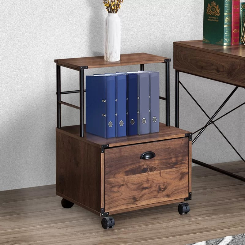 Filing Cabinet : 1-Drawer Mobile Vertical File Cabinet
