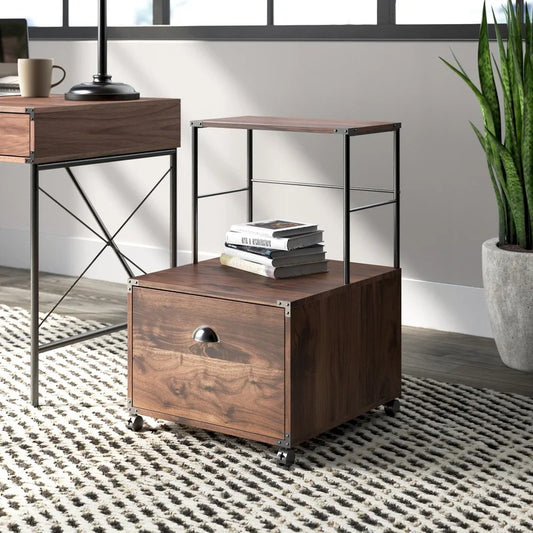 Filing Cabinet : 1-Drawer Mobile Vertical File Cabinet