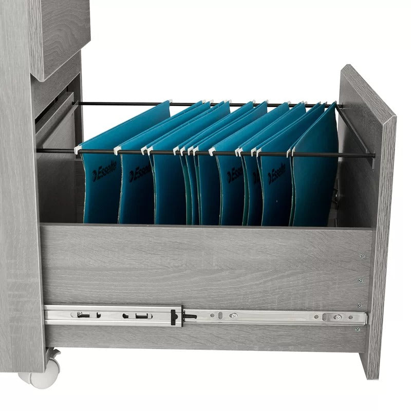 File Cabinets : 15.75'' Wide 2 -Drawer Mobile Vertical Filing Cabinet