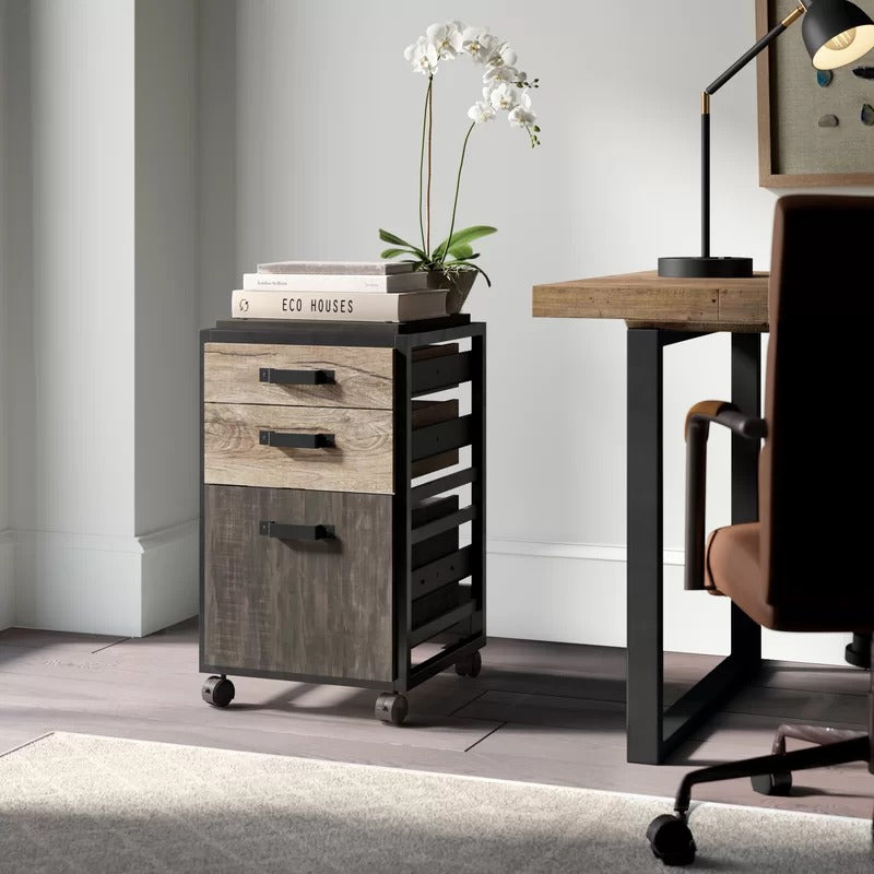 File Cabinets : 15.75'' Wide 3 -Drawer Mobile Vertical Filing Cabinet