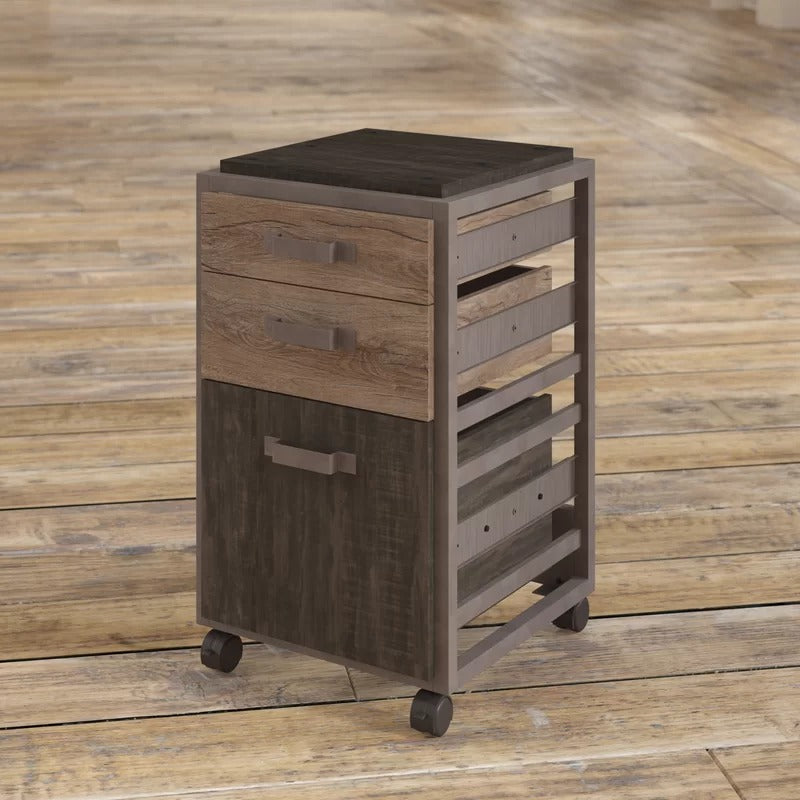 File Cabinets : 15.75'' Wide 3 -Drawer Mobile Vertical Filing Cabinet