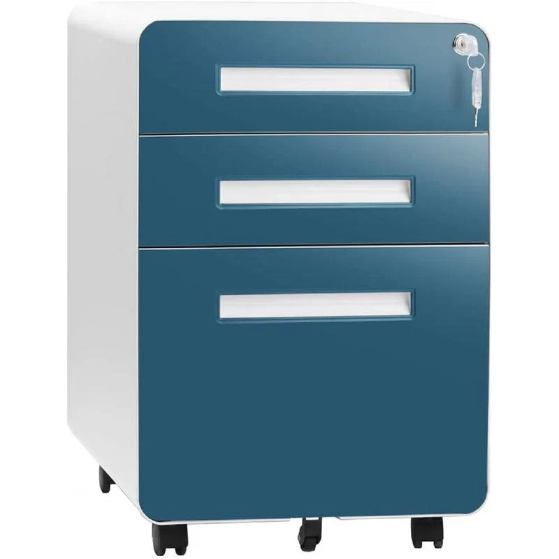 Filing Cabinet : 15.7'' Wide 3 -Drawer Mobile Vertical File Cabinet