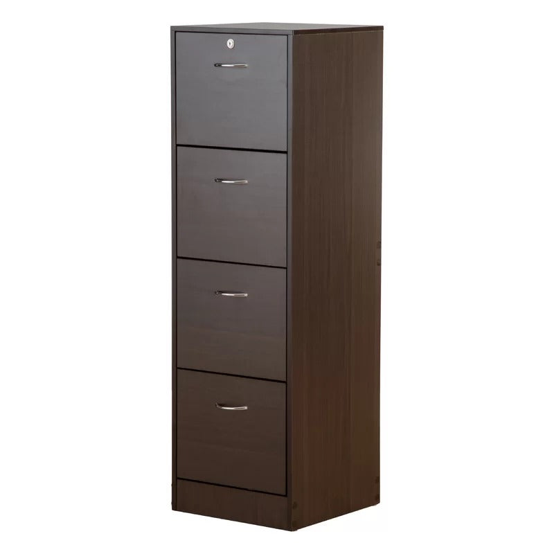 Filing Cabinet : 15.8'' Wide 4 -Drawer Vertical File Cabinet