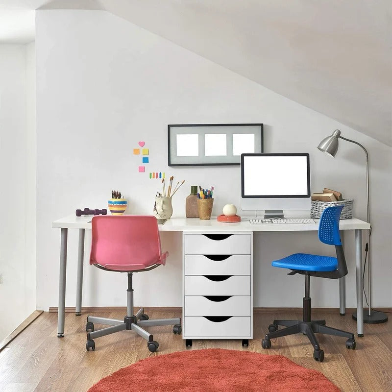 File Cabinets : 16'' Wide 5 -Drawer Mobile Vertical