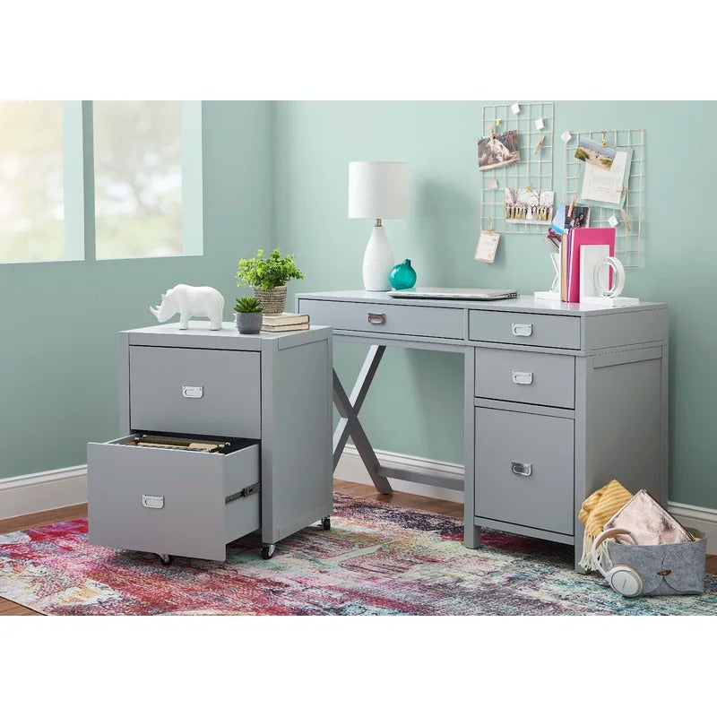 Filing Cabinet : 22'' Wide 2 -Drawer Mobile Vertical File Cabinet