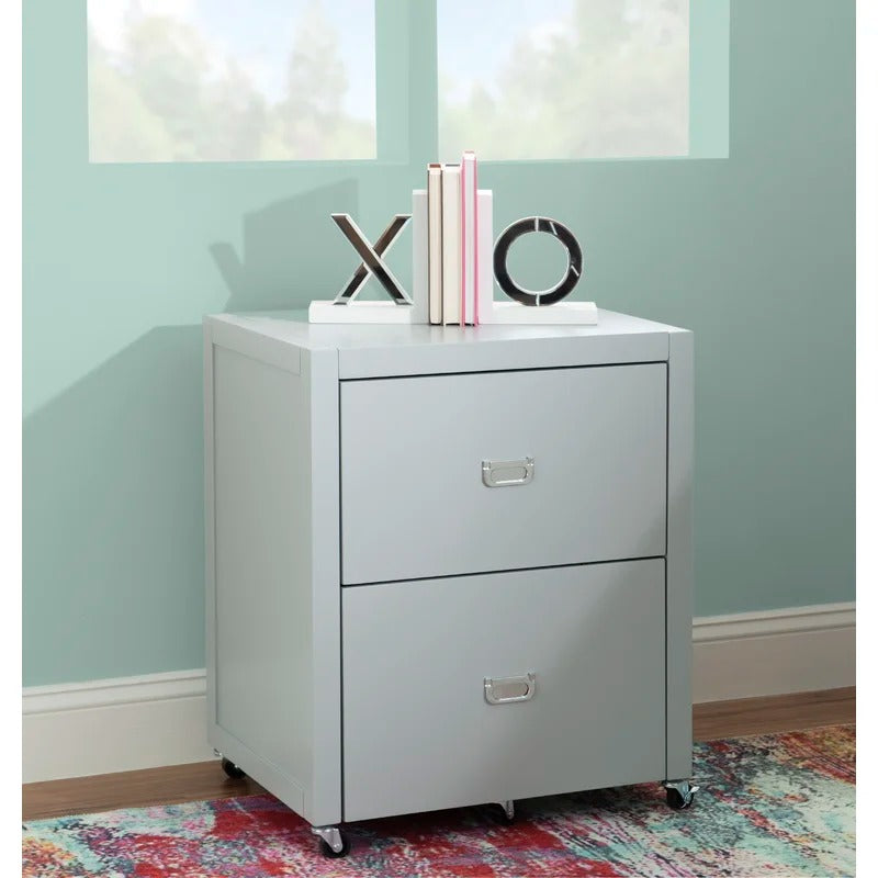 Filing Cabinet : 22'' Wide 2 -Drawer Mobile Vertical File Cabinet