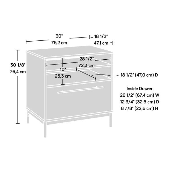 File Cabinets : 30'' Wide 1 -Drawer Lateral Filing Cabinet